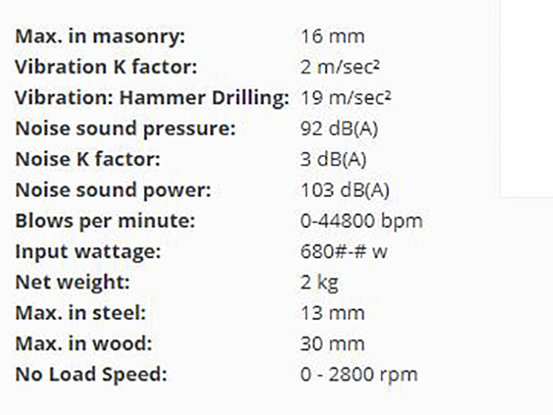 Drill 1/2" Chuck