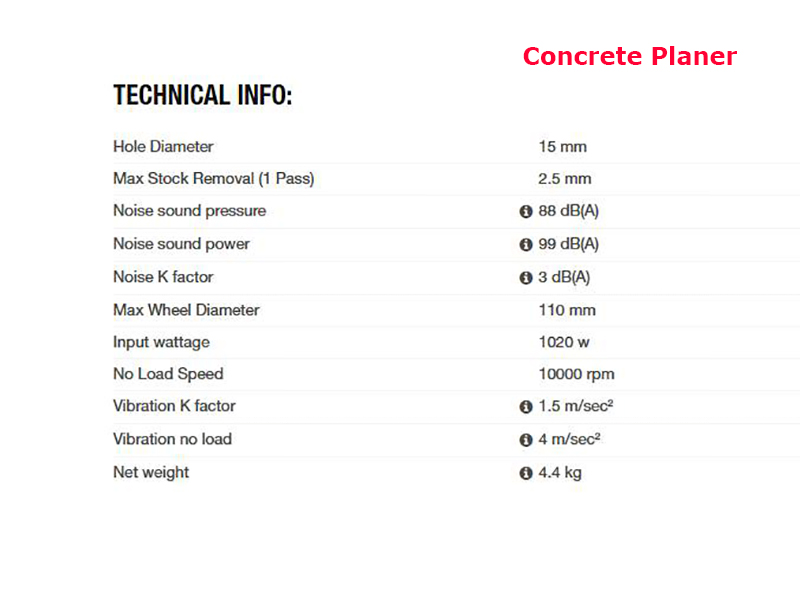Concrete Planer